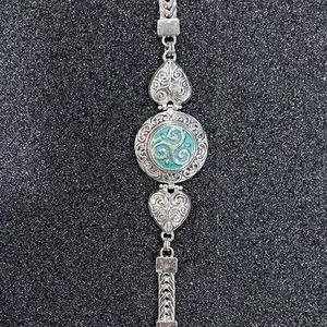 Ginger Snaps Bracelet with Turquoise Snap